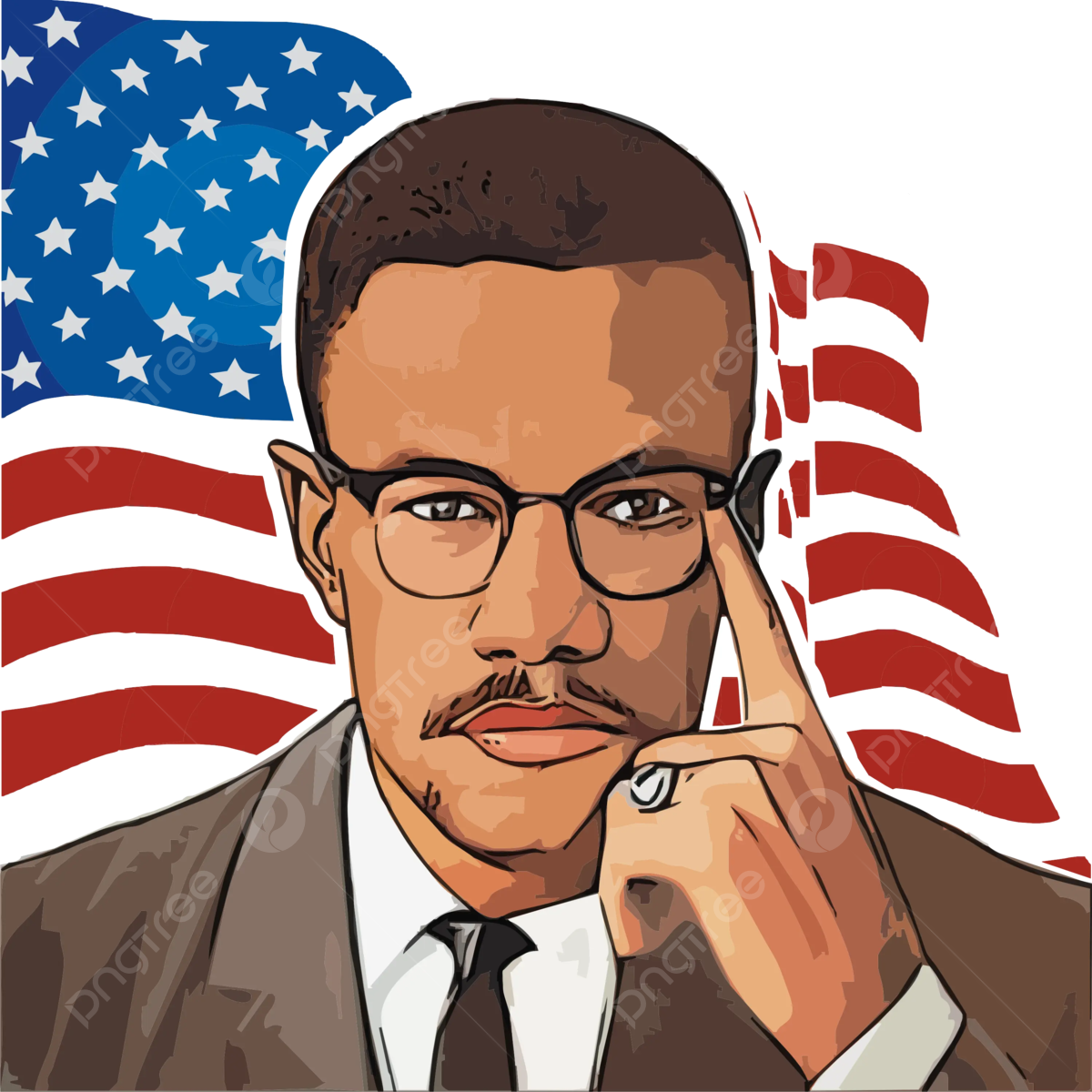 Malcolm X Image Free Printable