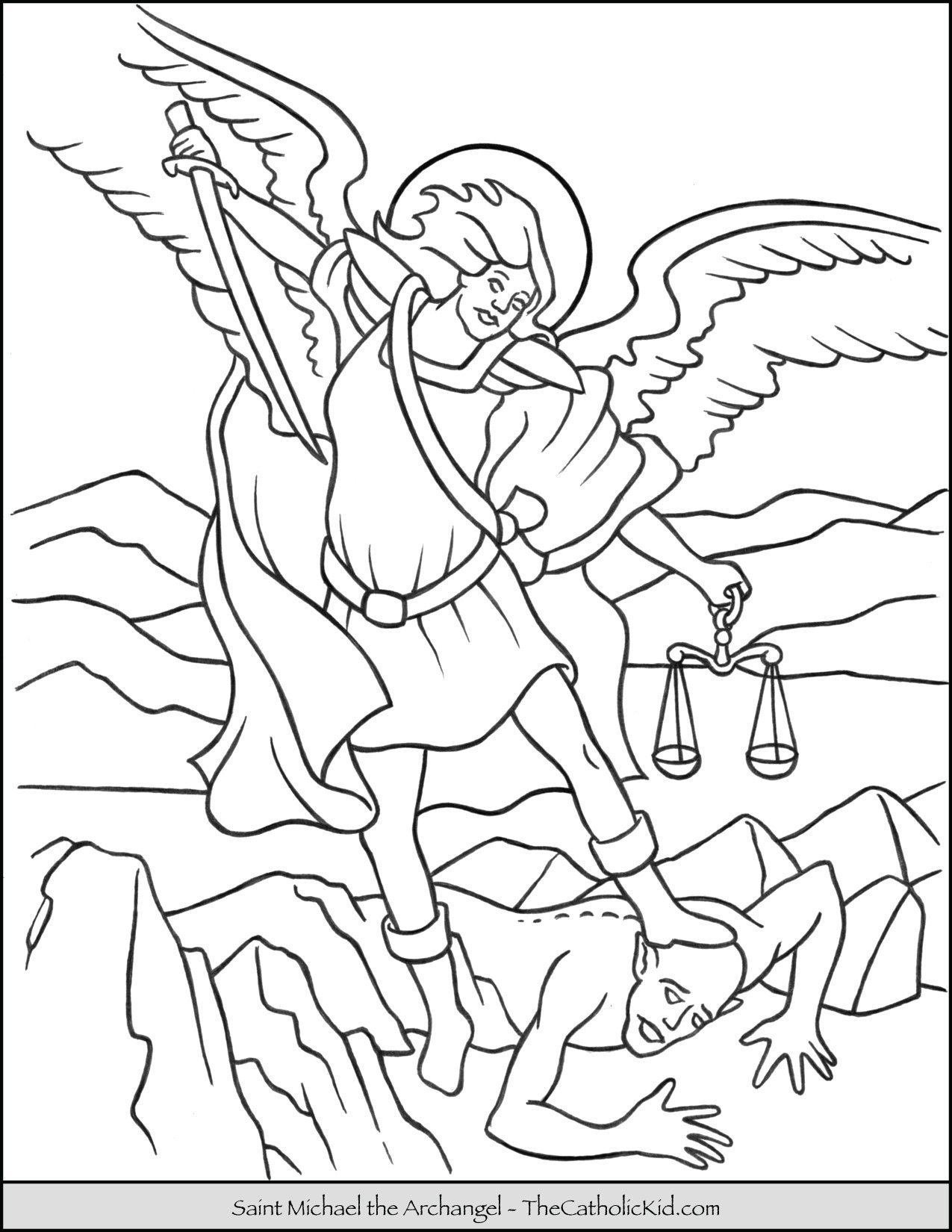 Michael Archives The Catholic Kid Catholic Coloring Pages And Games For Children