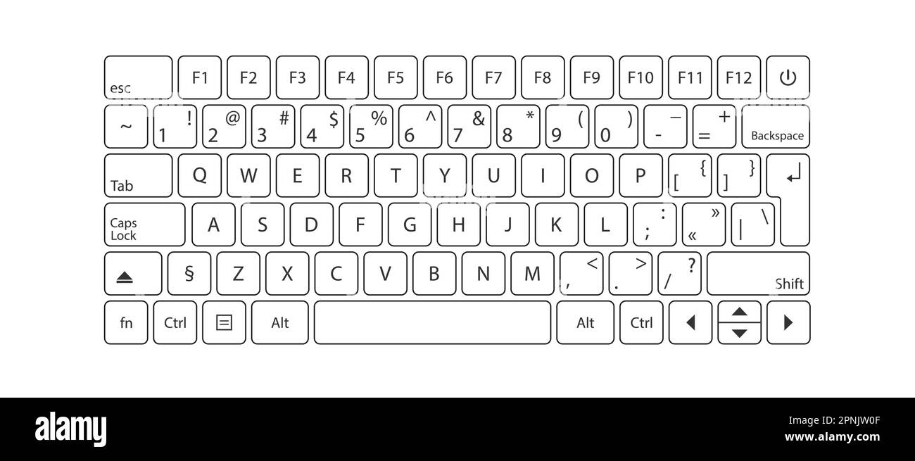 Modern Flat Web Template With Keyboard Template On Gray Background Vector Illustration Stock Vector Image Art Alamy