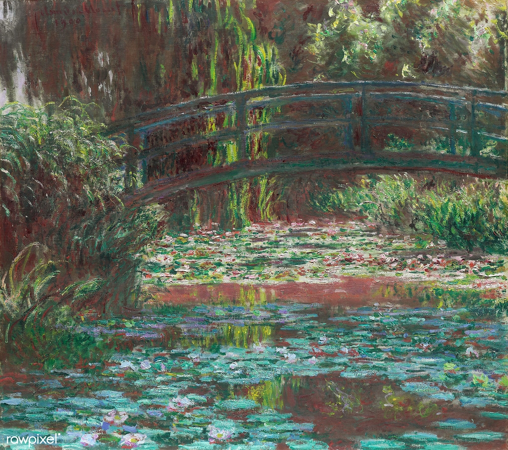 Monet Water Lilies And Bridge Painting Free Download Under Flickr