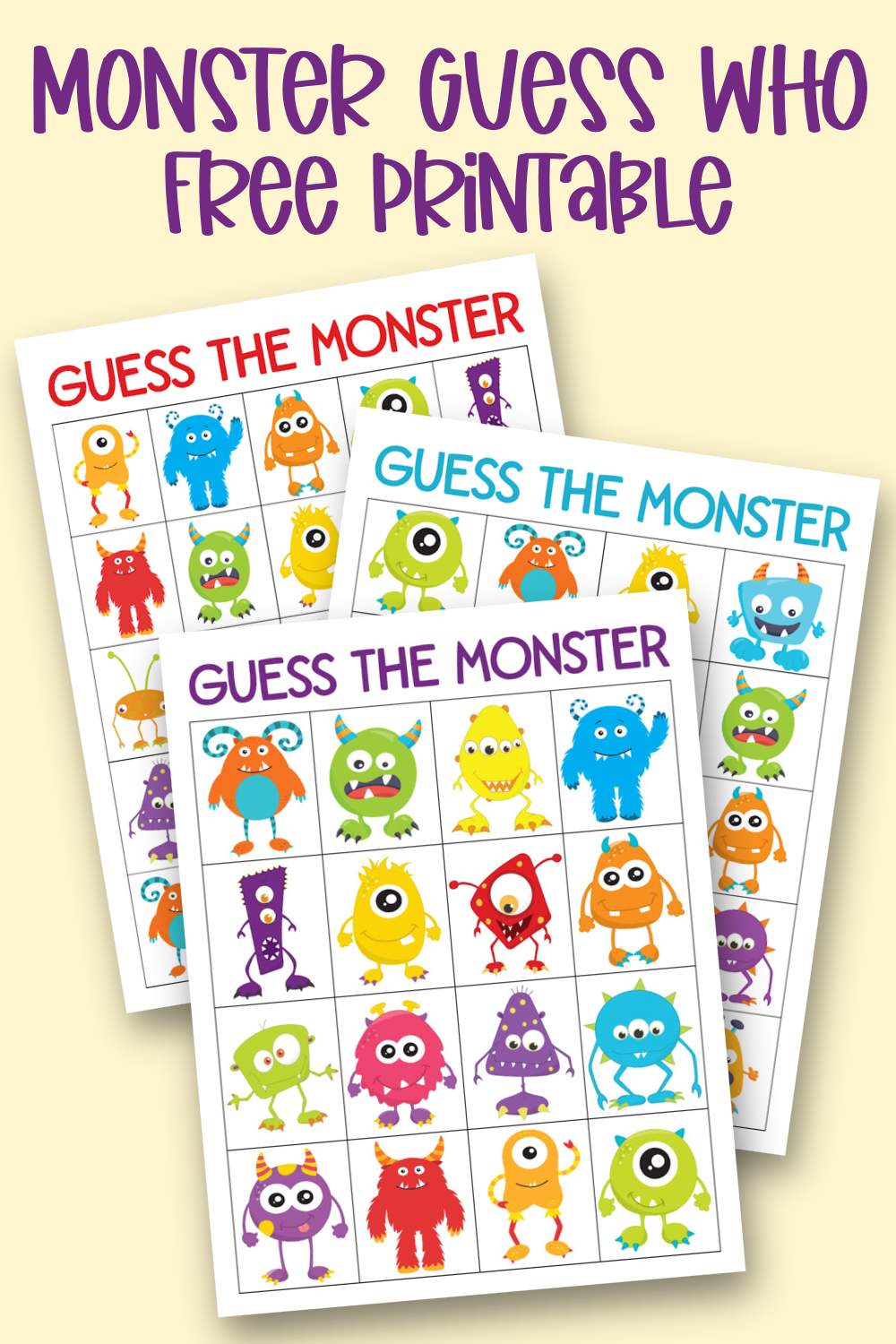 Image Guess Who Game Printable