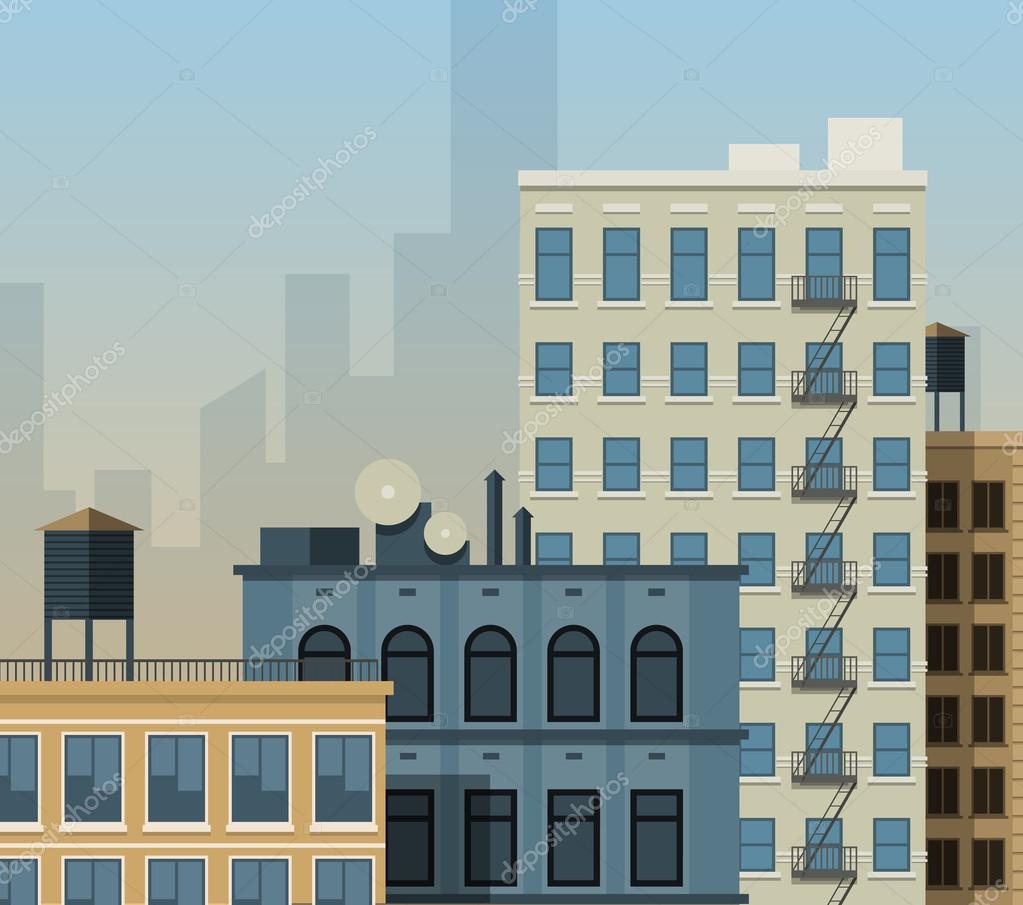 New York Rooftops Stock Vector By zayatsandzayats 92180376