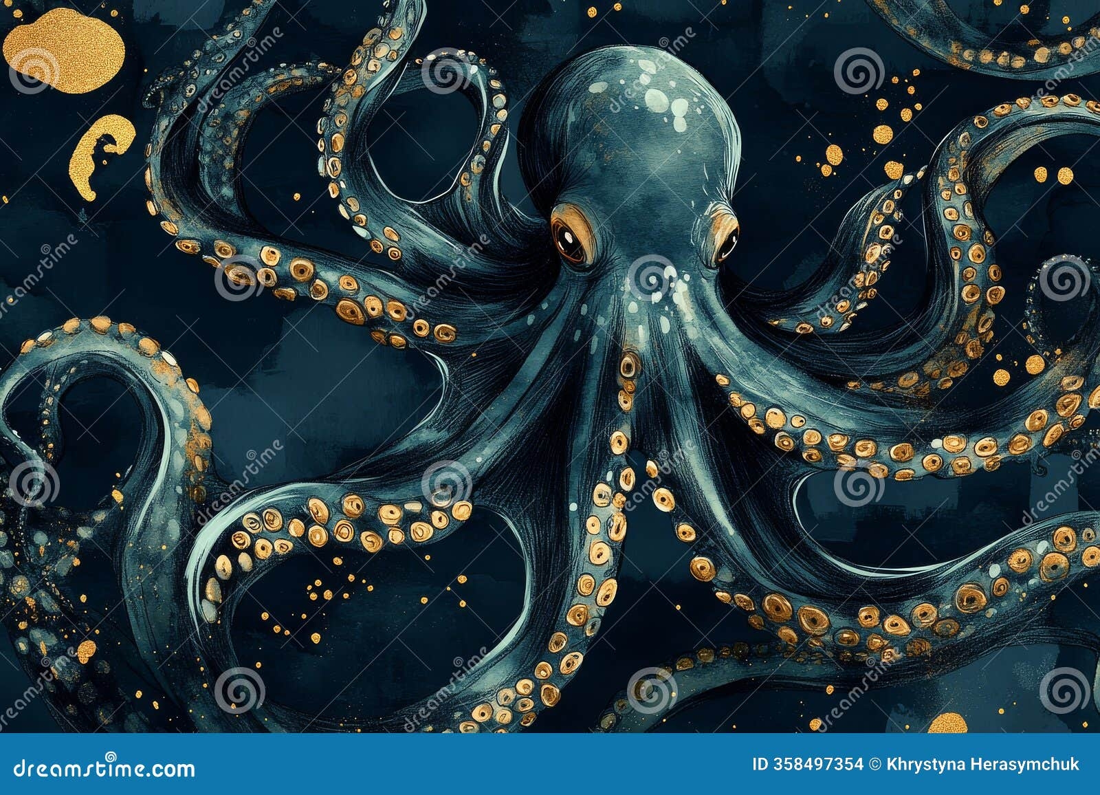Octopus Navy Illustrations Vectors