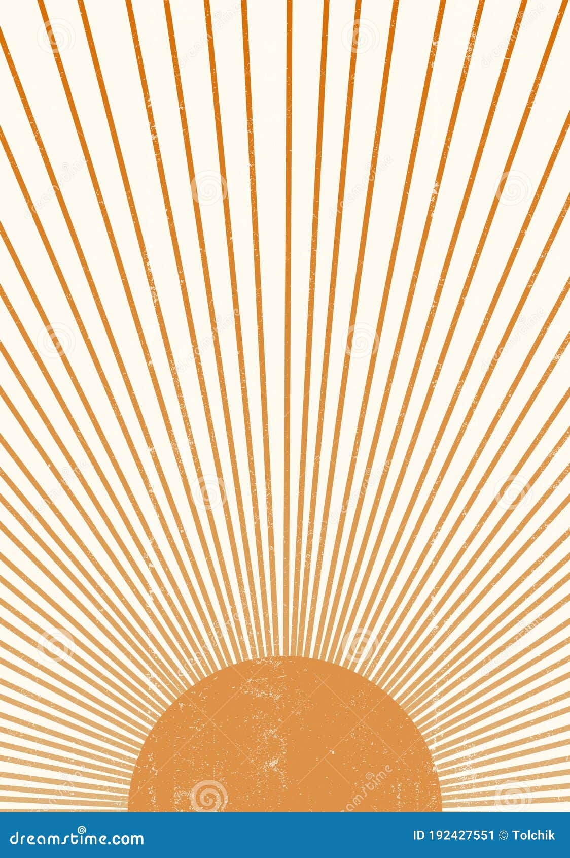 Orange Sun Print Boho Minimalist Printable Wall Art Stock Vector Illustration Of Modern Vector 192427551