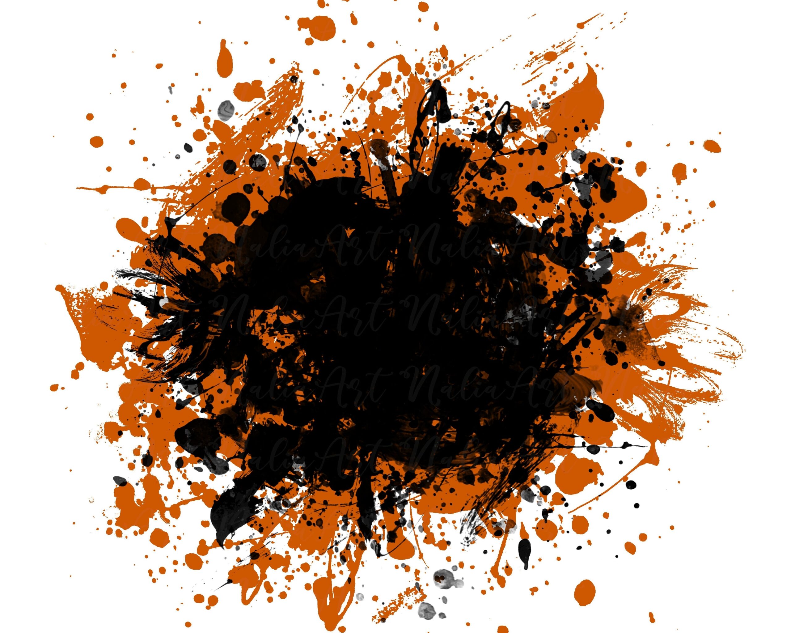 Printable Image Of Orange Ink Splat
