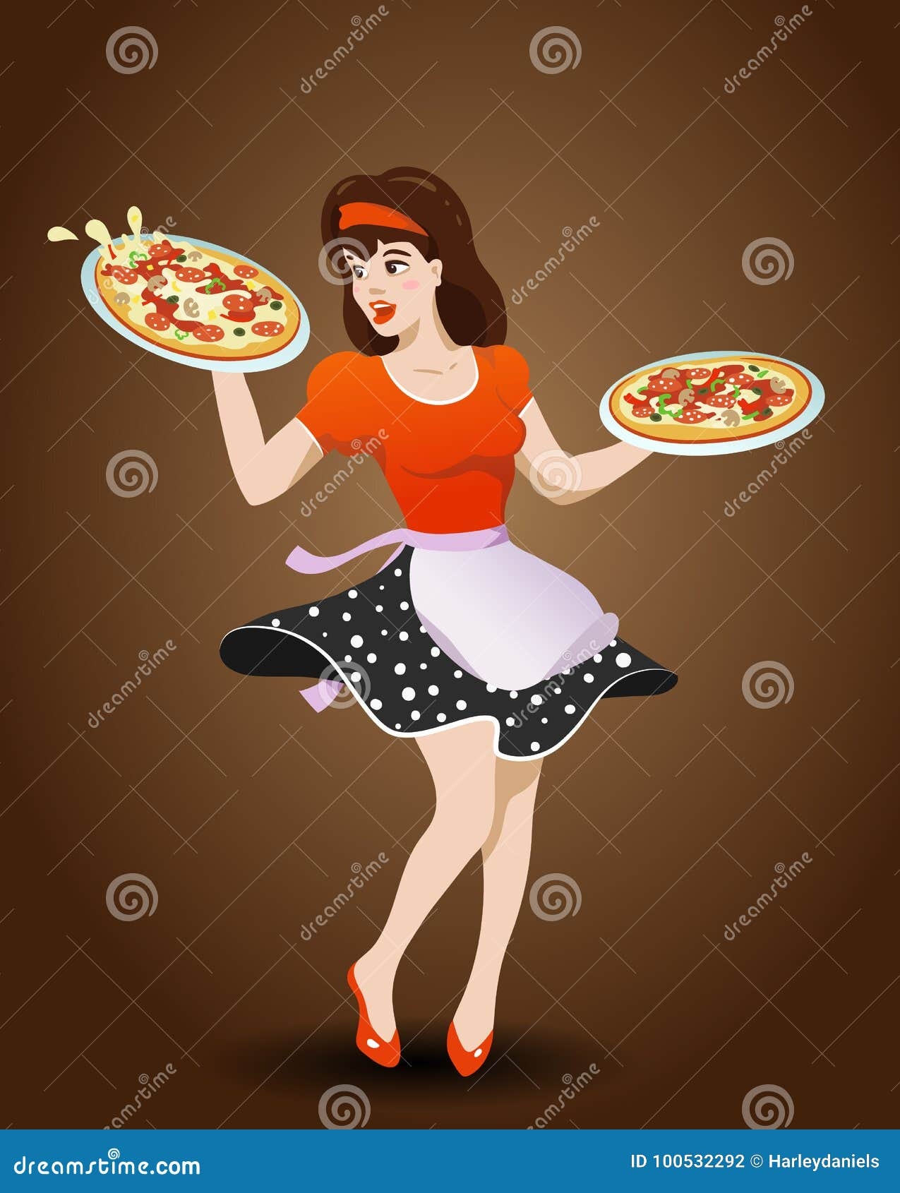 Pizzeria Waitress Stock Illustrations 100 Pizzeria Waitress Stock Illustrations Vectors Clipart Dreamstime