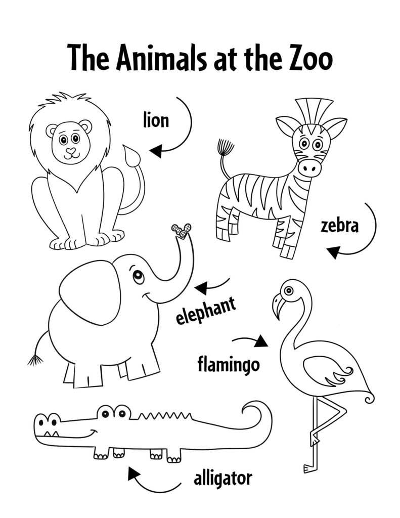 Printable Images Of Zoo Animals