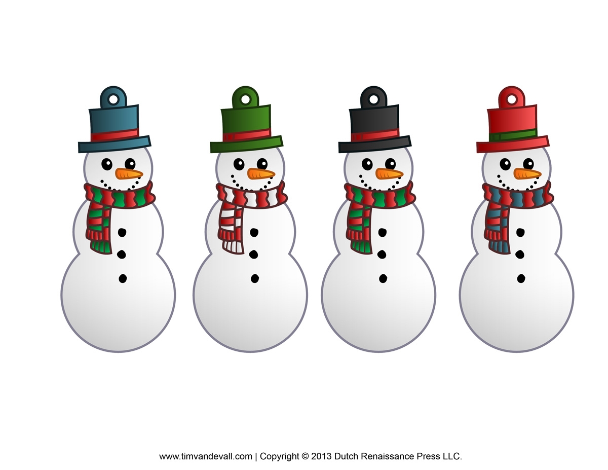 Printable Snowman Clipart Template Coloring Pages For Kids