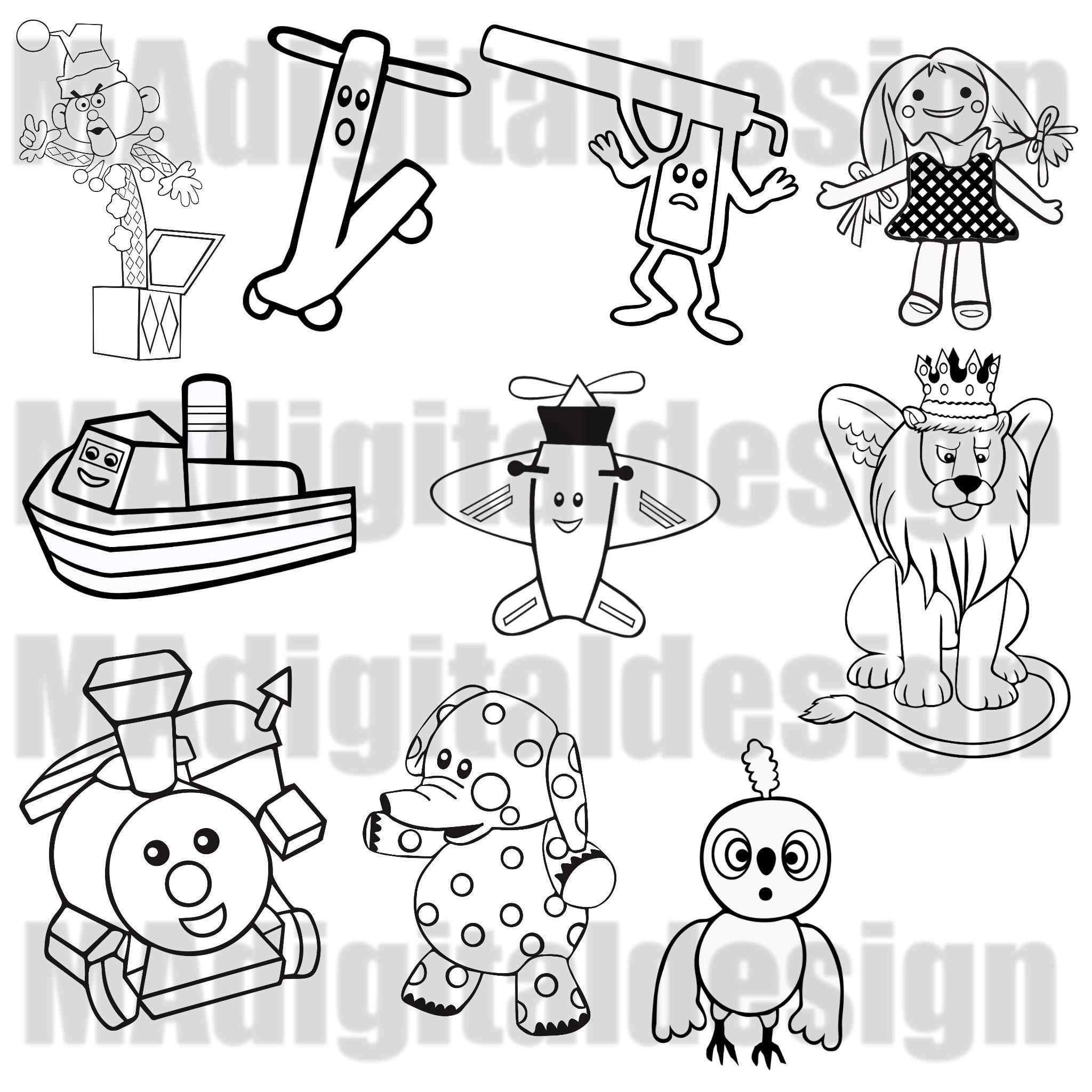 Rudolph The Red Nosed Reindeer Island Of Misfit Toys Coloring Page Bundle With 10 Images Pdf For Holiday Parties Teachers And More Etsy