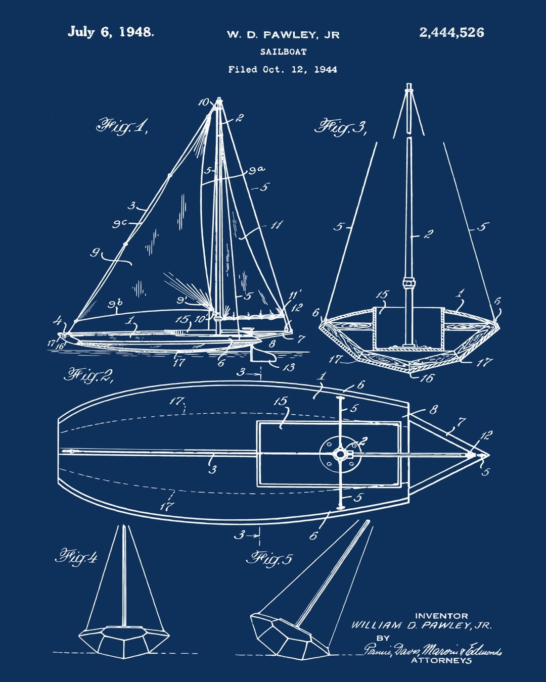 Sailboat Art Downloadable Prints Sailboat Blueprint Poster Patent Print Sailing Art Yacht Art Boat Captain Gift Beach House Decor Etsy