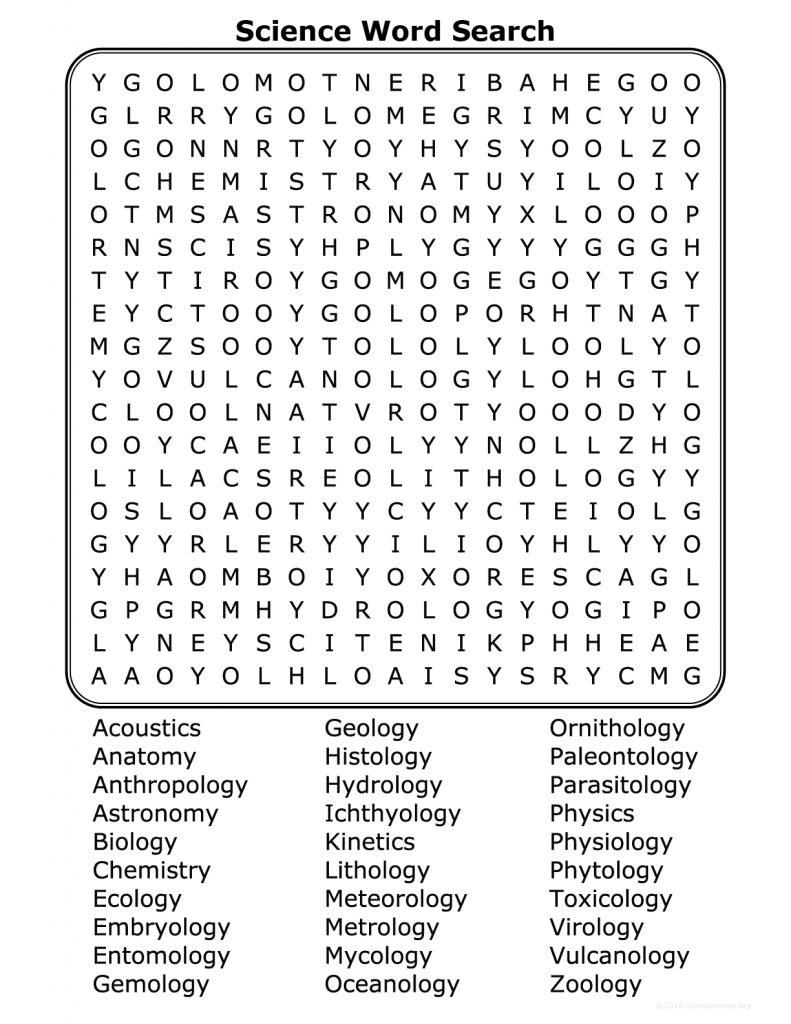 Printable Image Of Word Science