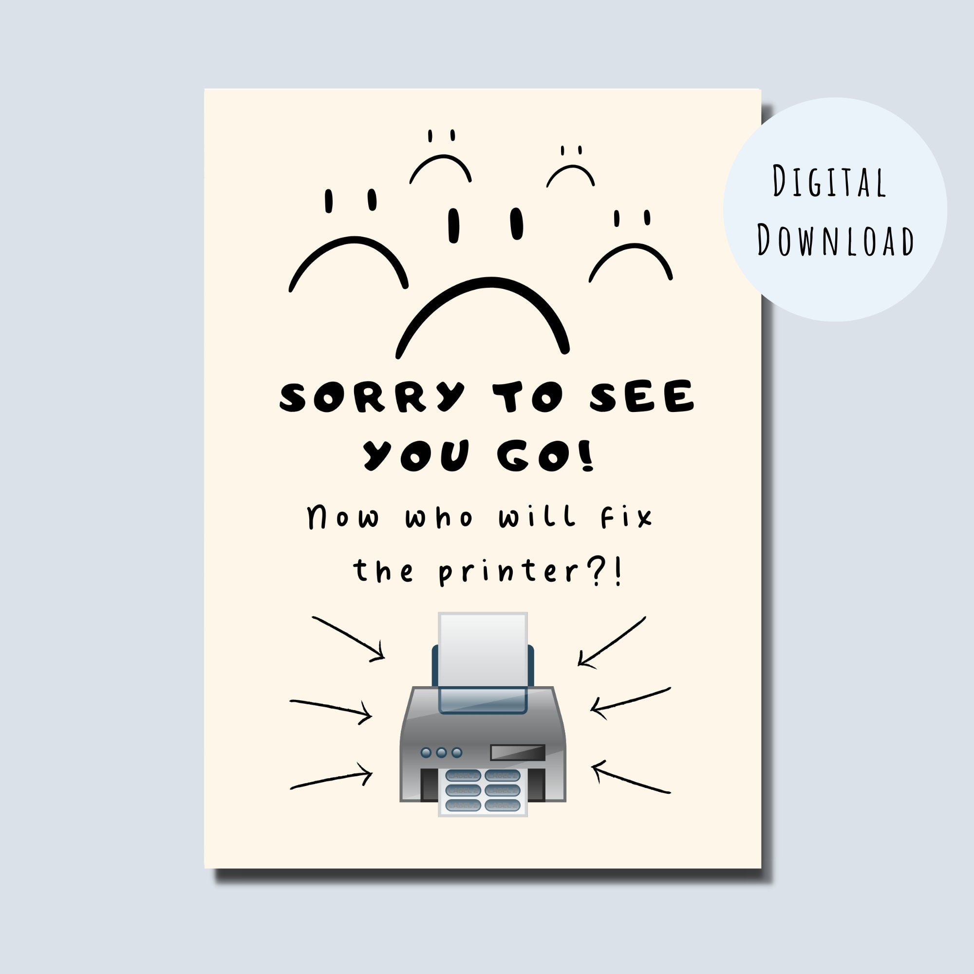Sorry You Are Leaving Images Printable