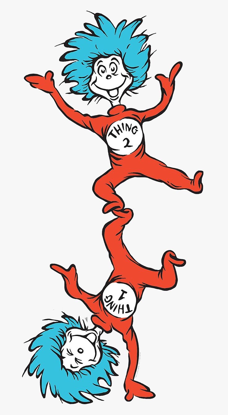 The Cat In The Hat Thing One Thing Two Grinch Child Dr Seuss Thing 1 And Thing 2 Clip Art HD Png Download Transparent Png Image PNGitem
