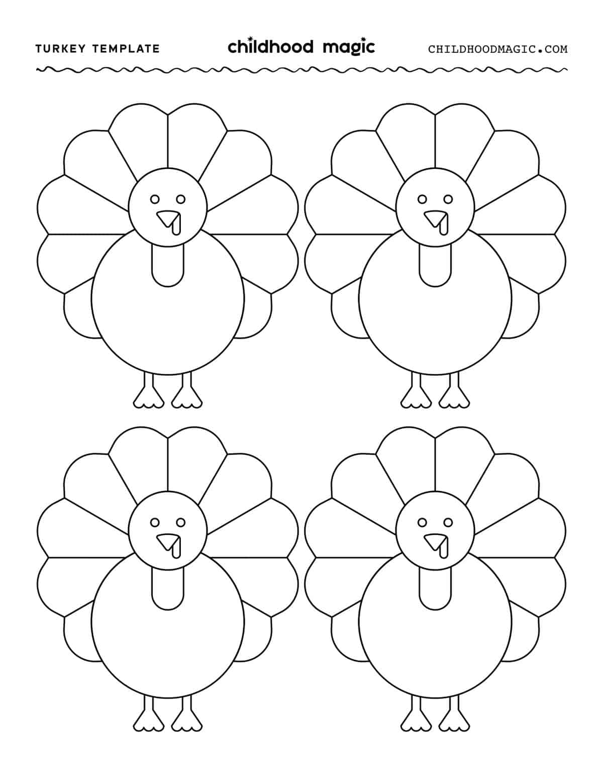 Printable Images Of Turkeys