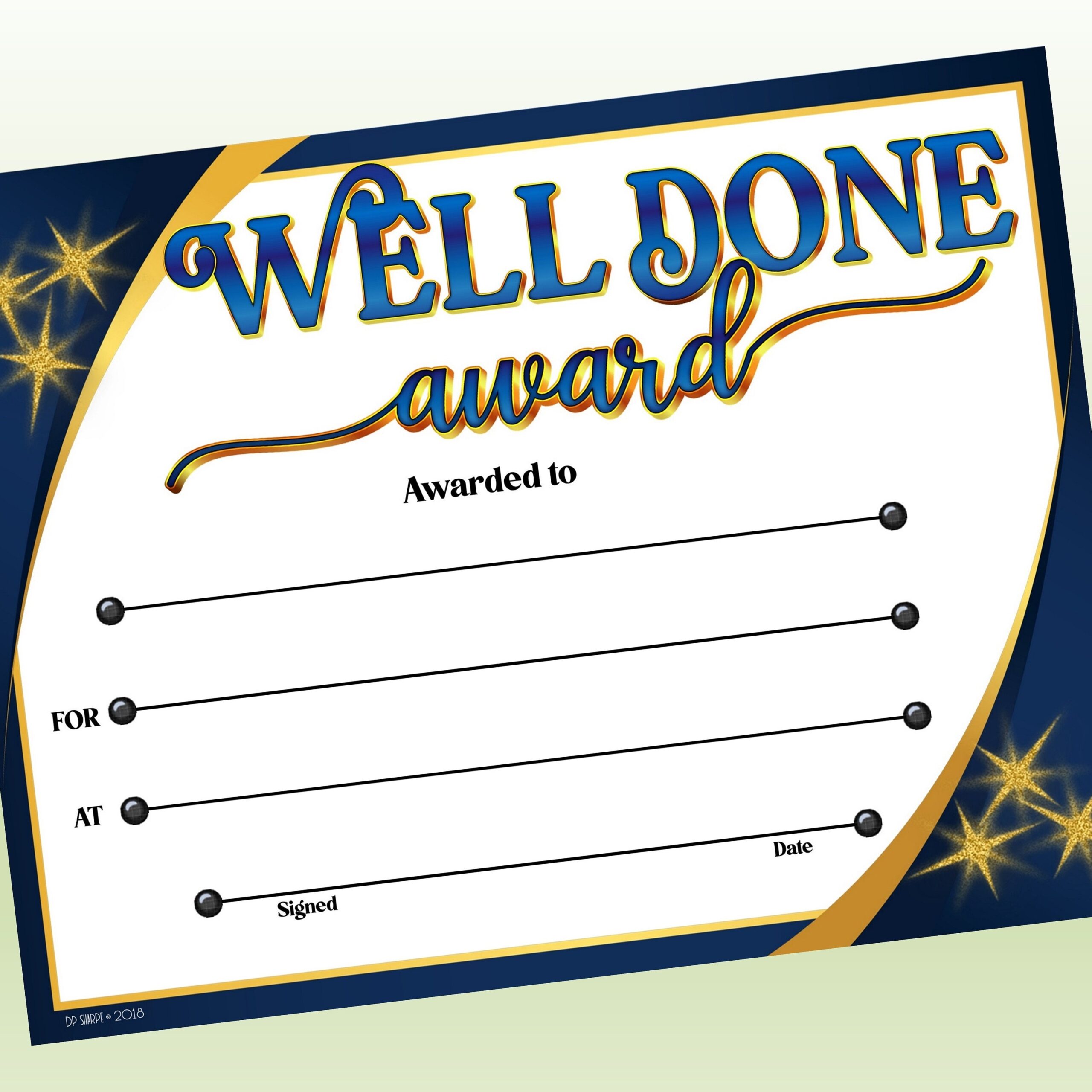 Well Done Certificates Powerpoint Certificates School Certificates Templates Editable Certificate Etsy